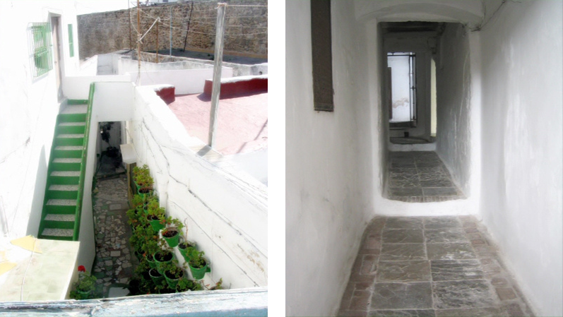 Casas que trascalan en Rota (Cádiz)